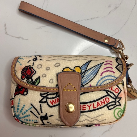 Dooney & Bourke Vintage Disney Flap Wristlet, Collectors Item, RARE, Like New!